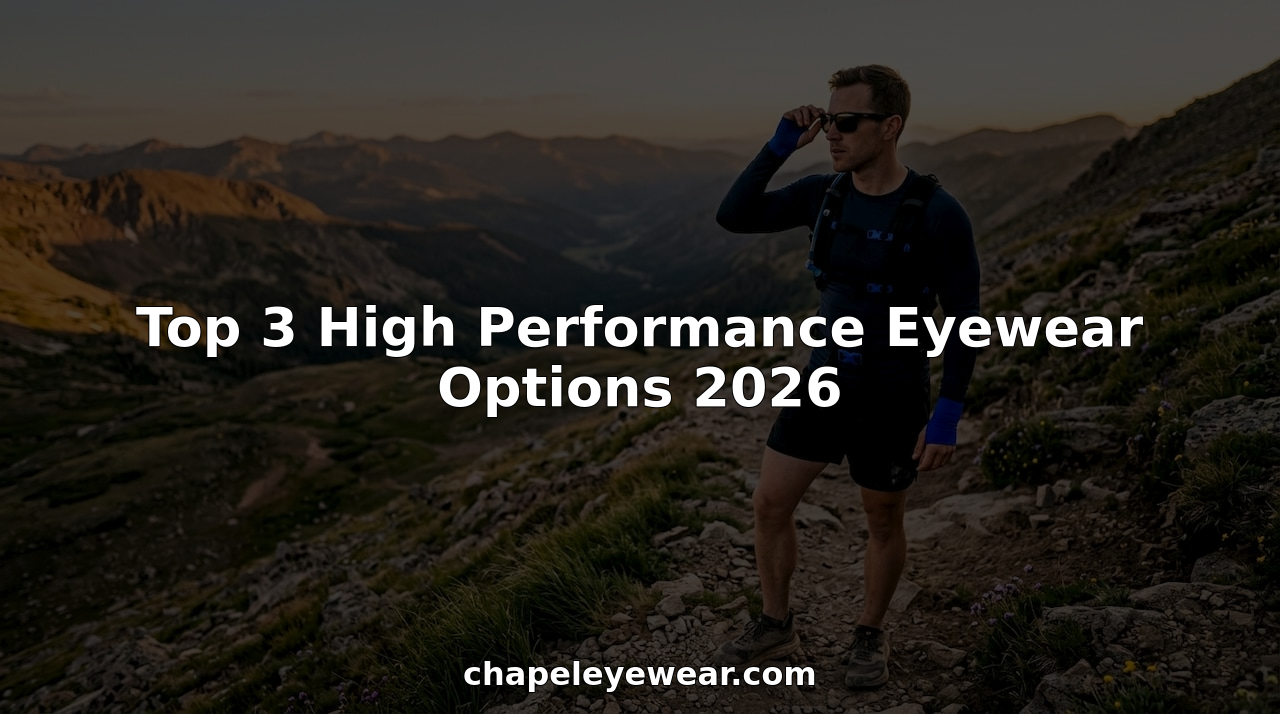 Man outdoors adjusting high-performance sunglasses